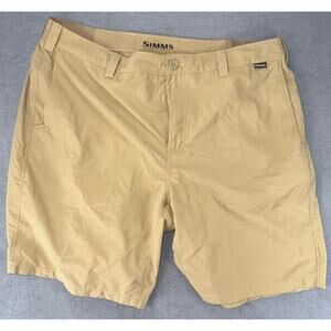 Simms‎ Fishing Shorts Size 40x9 Mens Tan Nylon Brown Hiking Outdoor